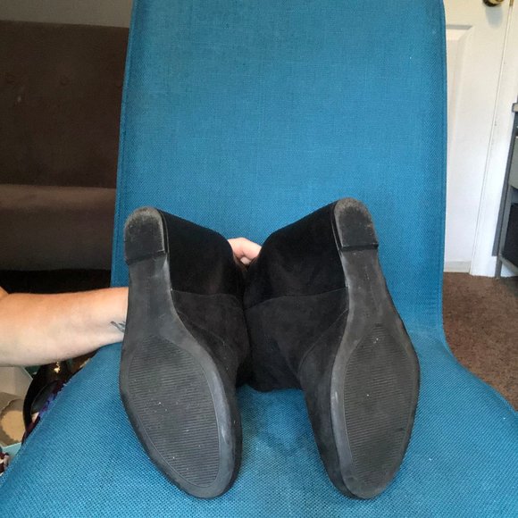 ENZO ANGIOLINI Black Leather/Suede Mid Calf Boots - Picture 4 of 5